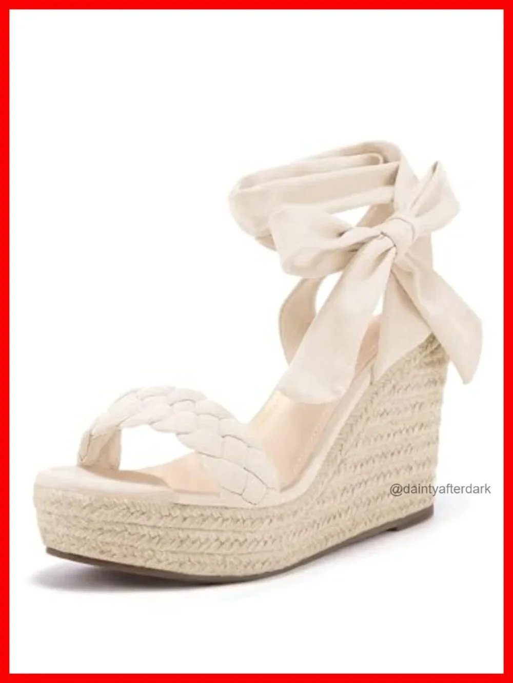 Womens Braided Wedge Espadrille Sandals Lace Up Slingback Open Toe Platform